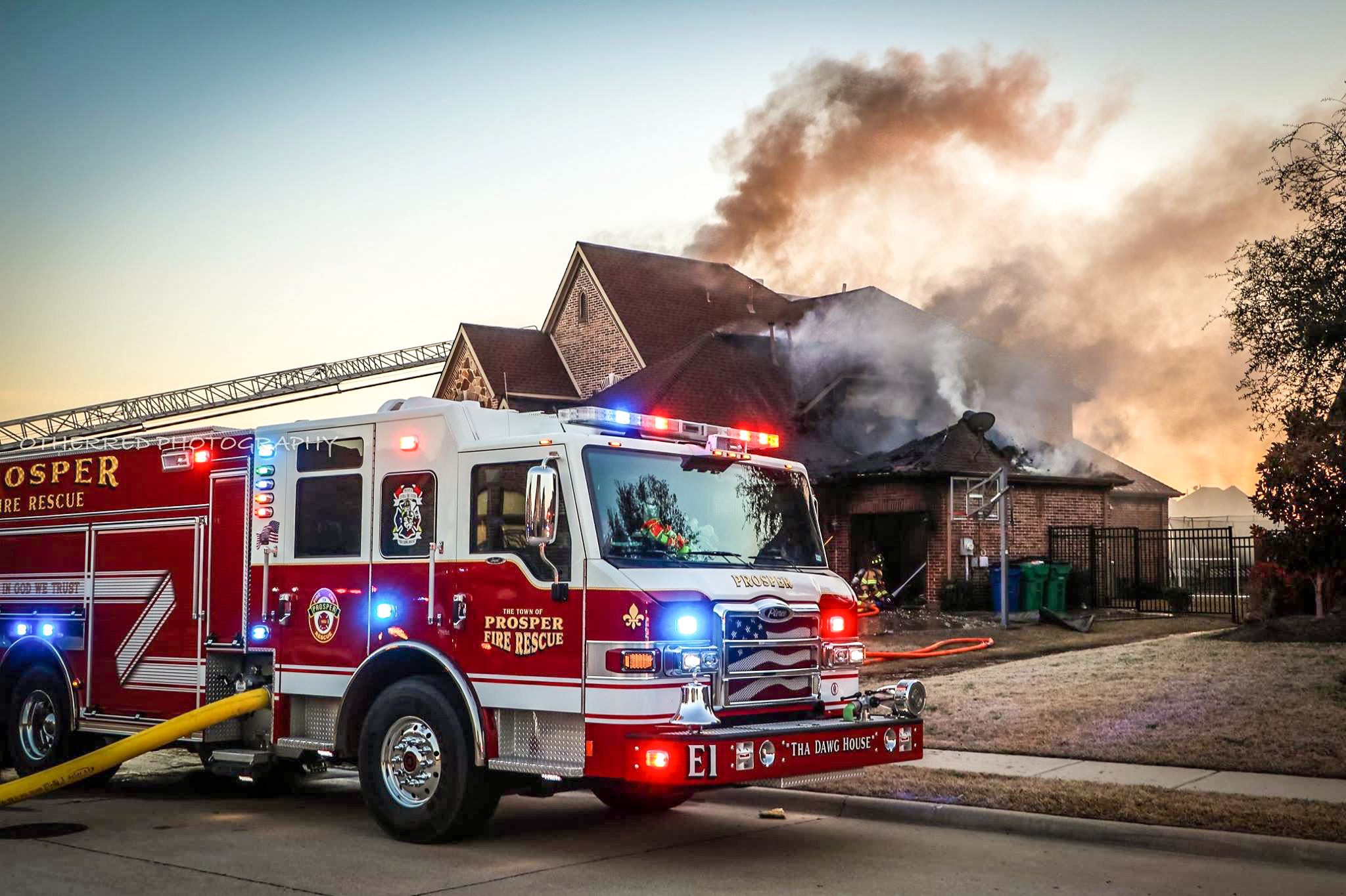 Fire Truck with smoke