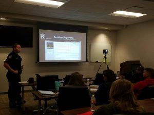 Officer Giving a Presentation