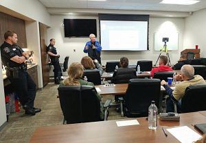 Officer Teaching Class