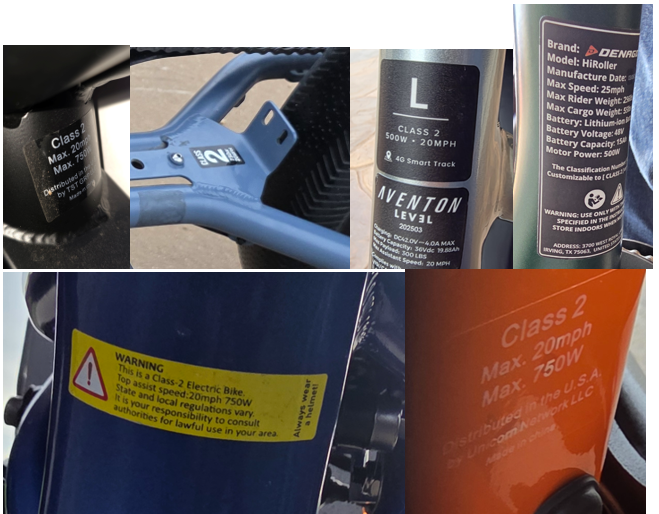 Manufacturer Label Examples